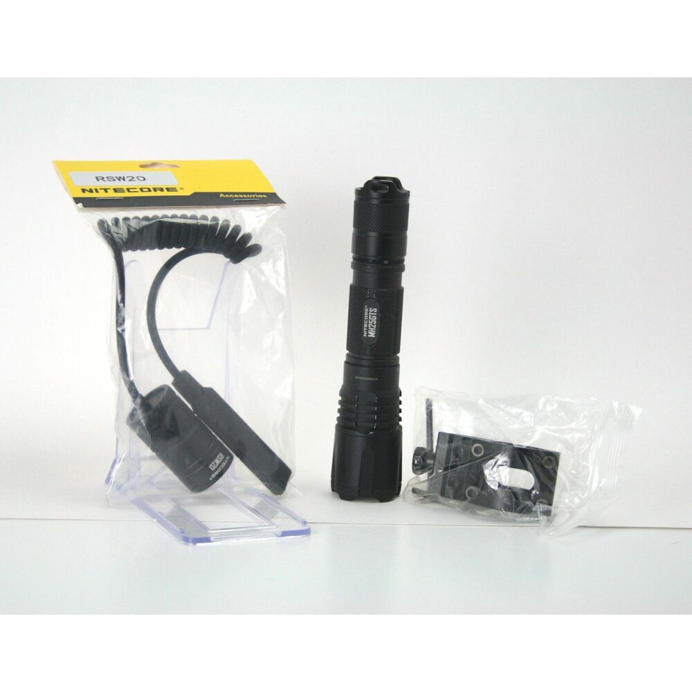Nitecore MH25GTS Rechargeable LED Flashlight with RSWD Pressure Switch and Mount